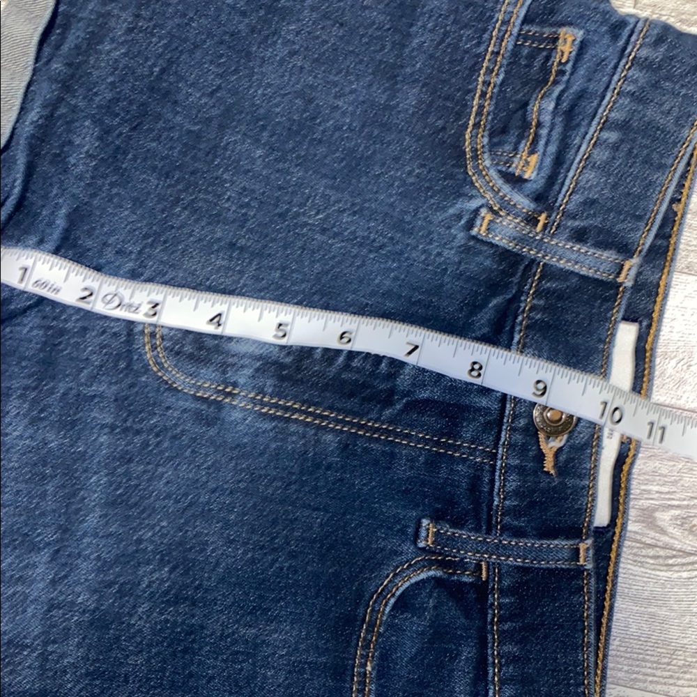 Abercrombie & Fitch Blue Jean Shorts High-Waisted Rolled Hem Size 0 - Picture 8 of 9